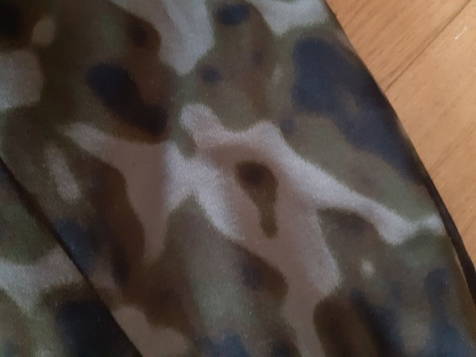 Projektantka Karen Millen USA zjawiskowa sukienka moro & skóra r XS/S