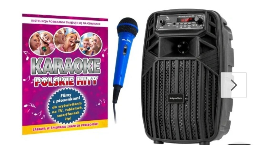 Zestaw do karaoke | Radio, bezprzewodowy głośnik bluetooth i mikrofon