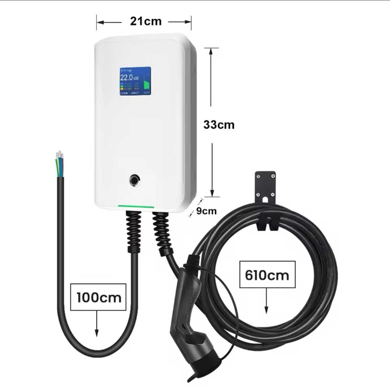 Wallbox Carregador - 7,2 kw - 32A - C/ CABO Incluido - SEM APP