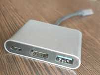 Хаб перехідник з HDMI для планшетів, смартфонів з підзарядкою USB PD