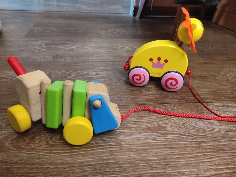 Каталка деревянная лев львёнок принцесса собачка