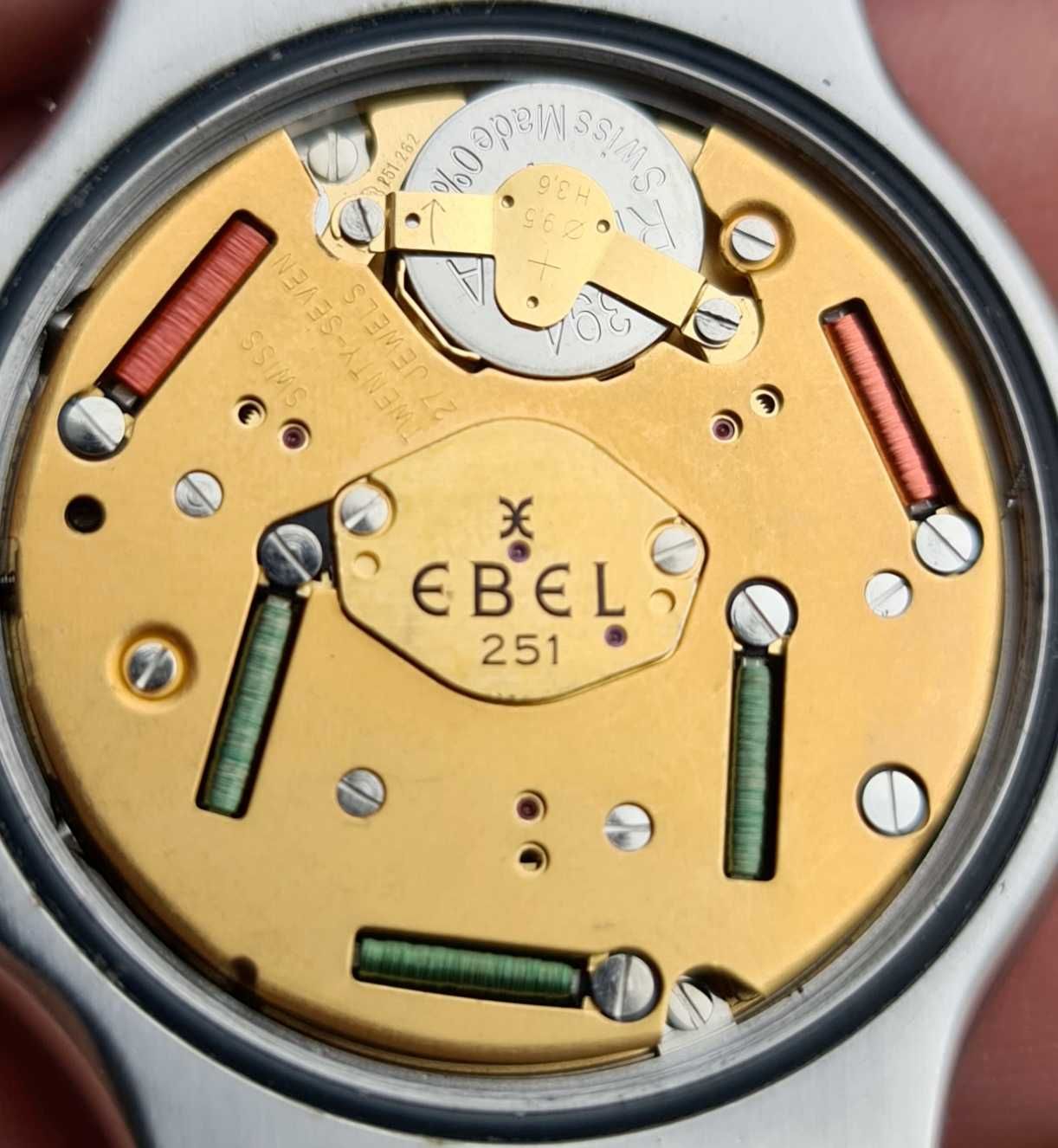 Чоловічий годинник часы Ebel SportWave E9251641 Chronograph 27 jew40mm