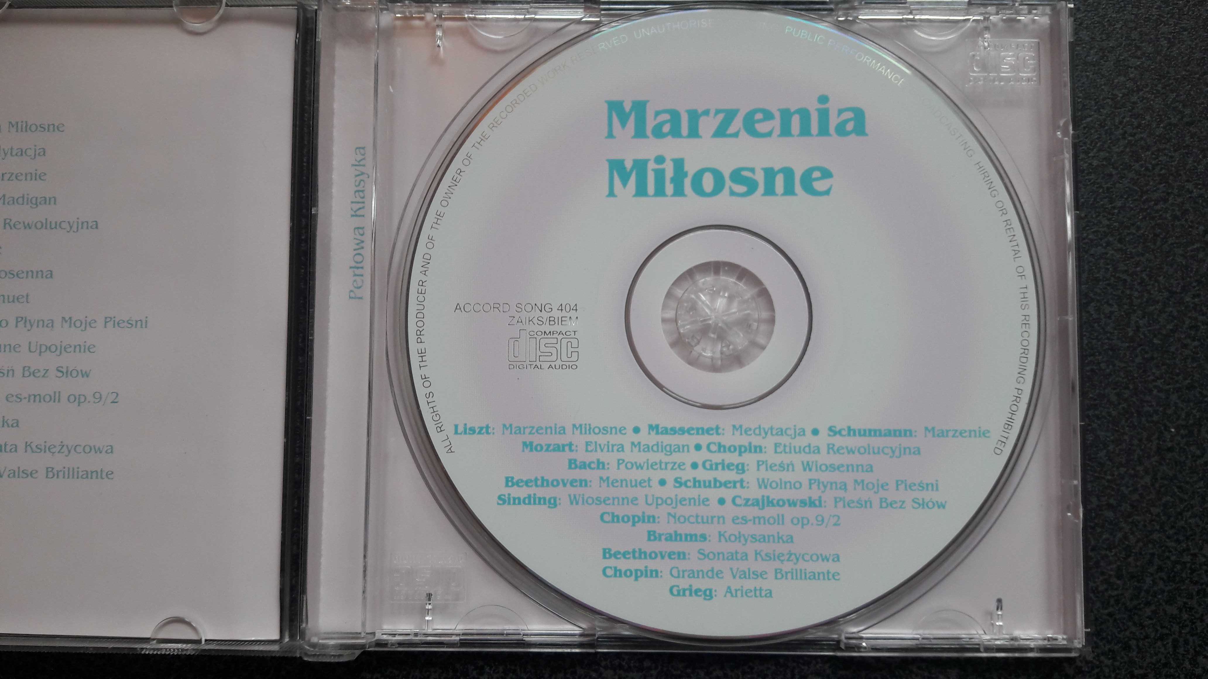 Płyta muzyczna CD-Marzenia Miłosne-Perłowa Klasyka,Brahms,Schuman,Bach