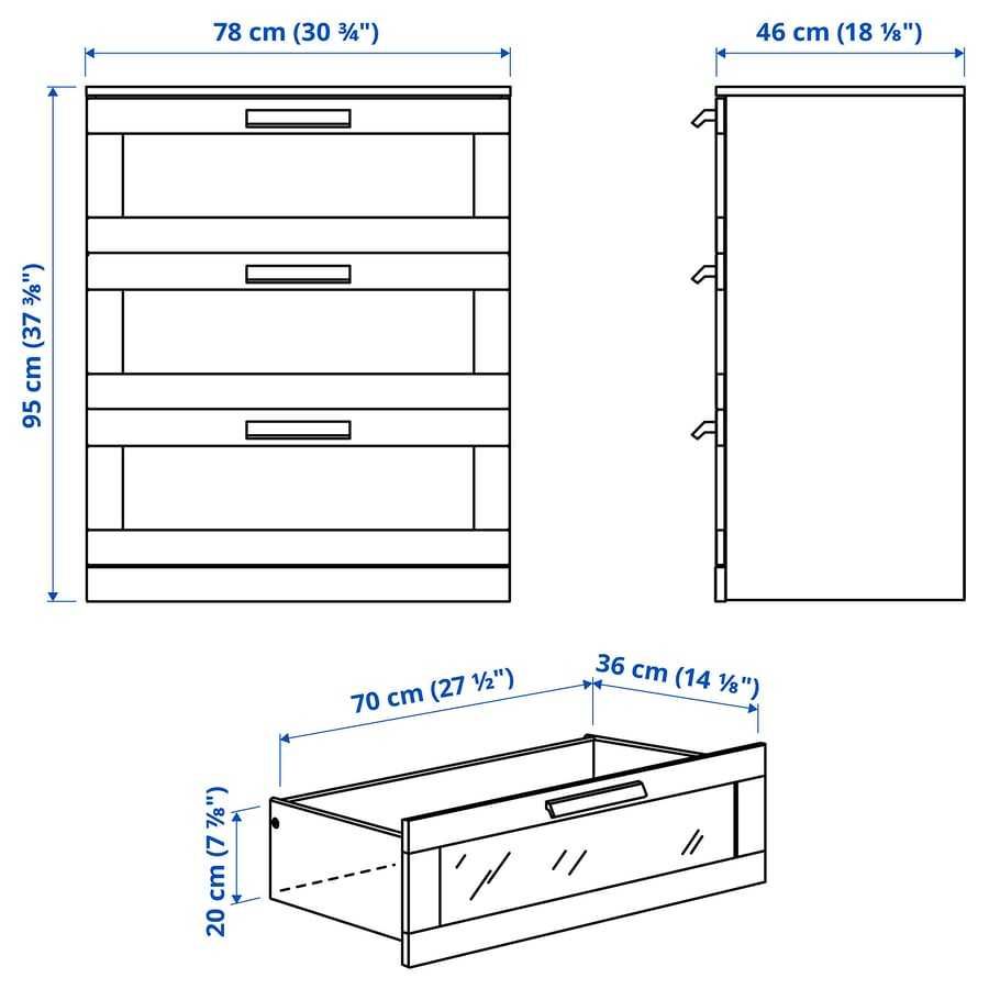 Nowa komoda 3 szuflady Ikea