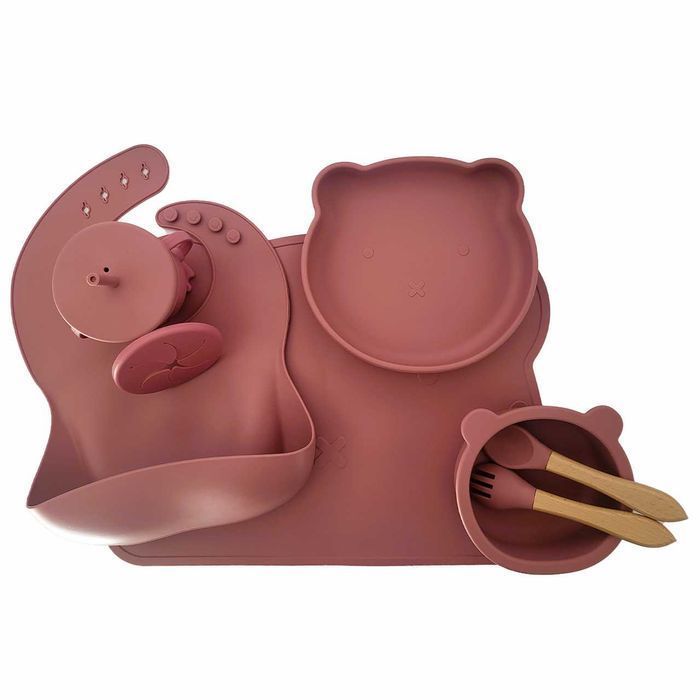Conjunto refeição bebe silicone