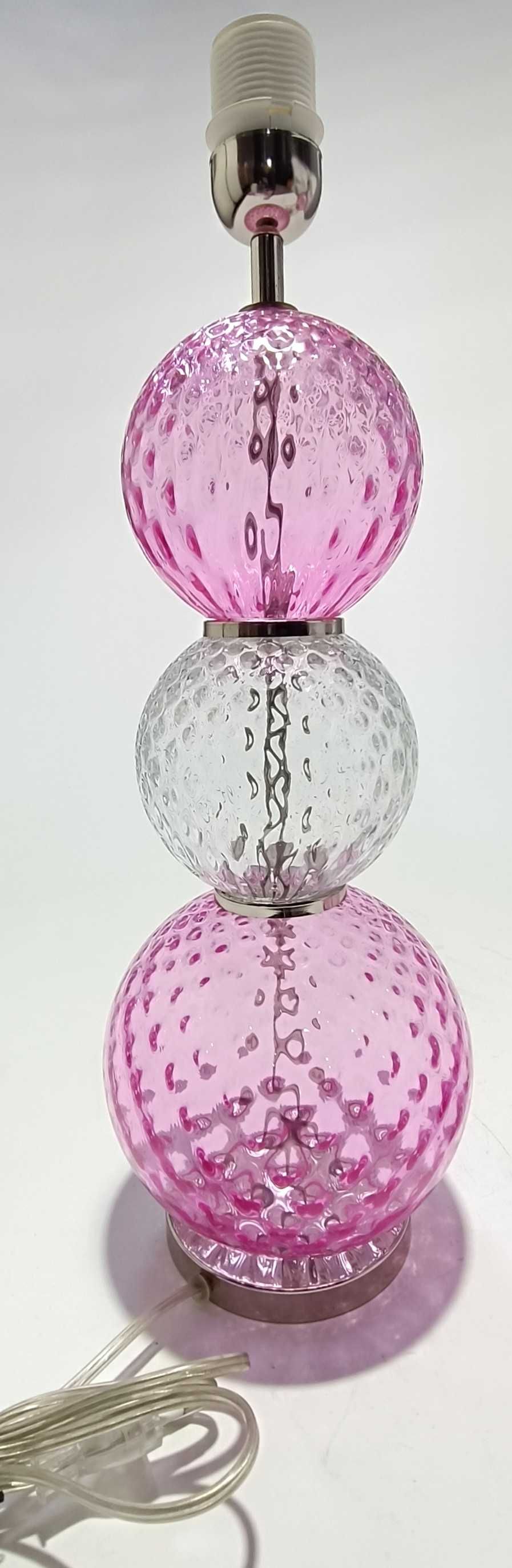 Candeeiro de mesa alto em Vidro | Rosa | Vidro da Marinha Grande