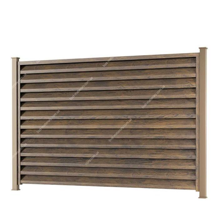 Огорожа металева. Паркан жалюзі. Металевий паркан.