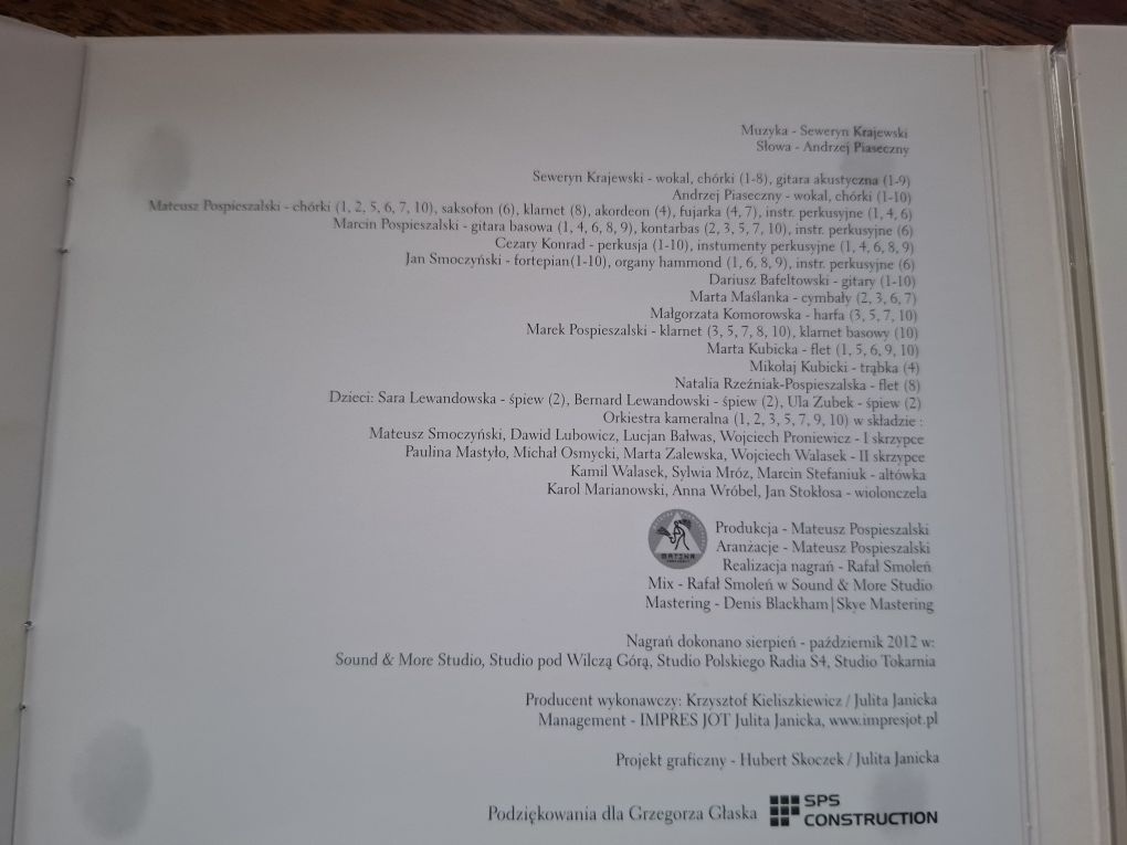 CD Andrzej Piaseczny,Seweryn Krajewski- Zimowe piosenki 2012 Sony