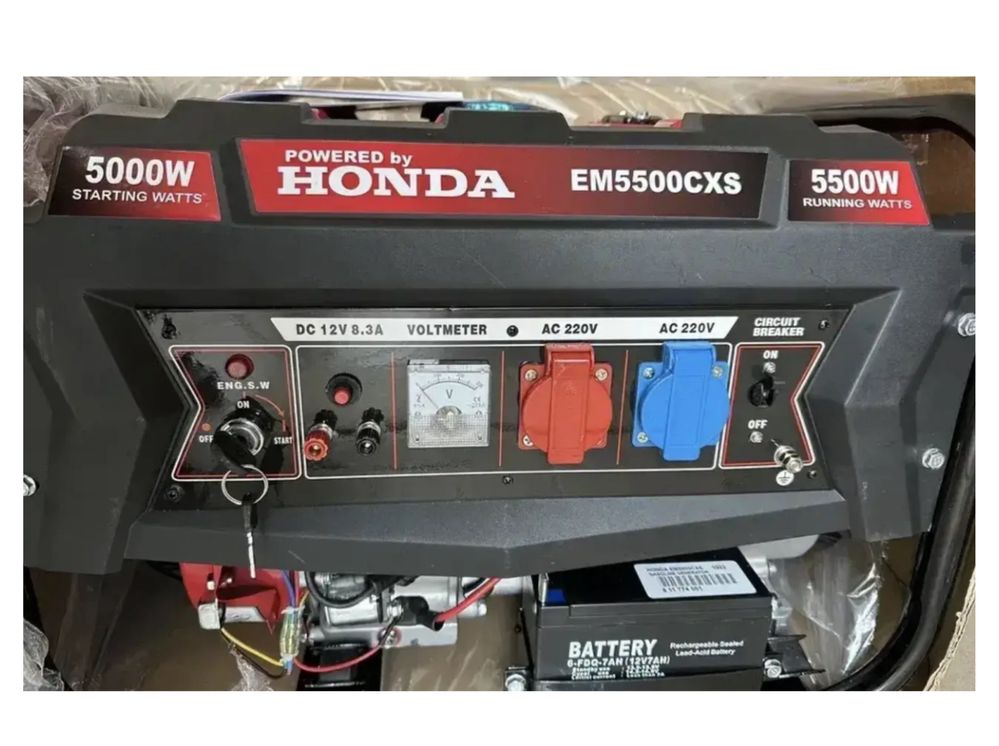 Гибридный генератор ГАЗ бензин HONDA EM5500 5.5 квт на газе бензиновый
