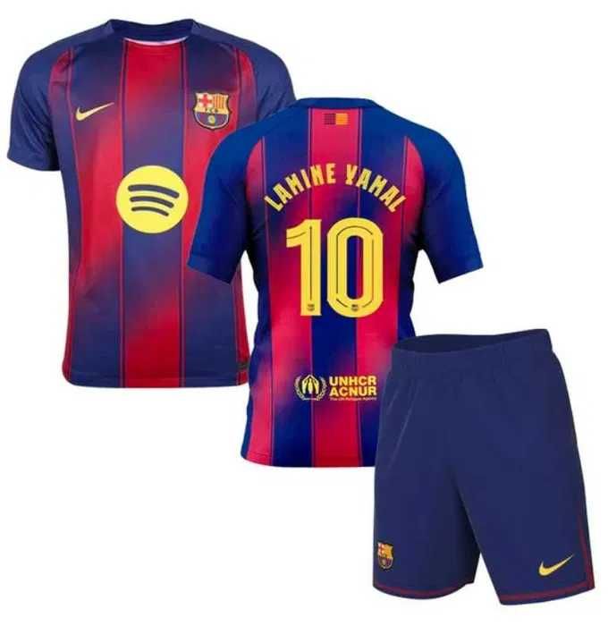Strój Lamine Yamal FC Barcelona Koszulka Spodenki Dziecięcy Zestaw!