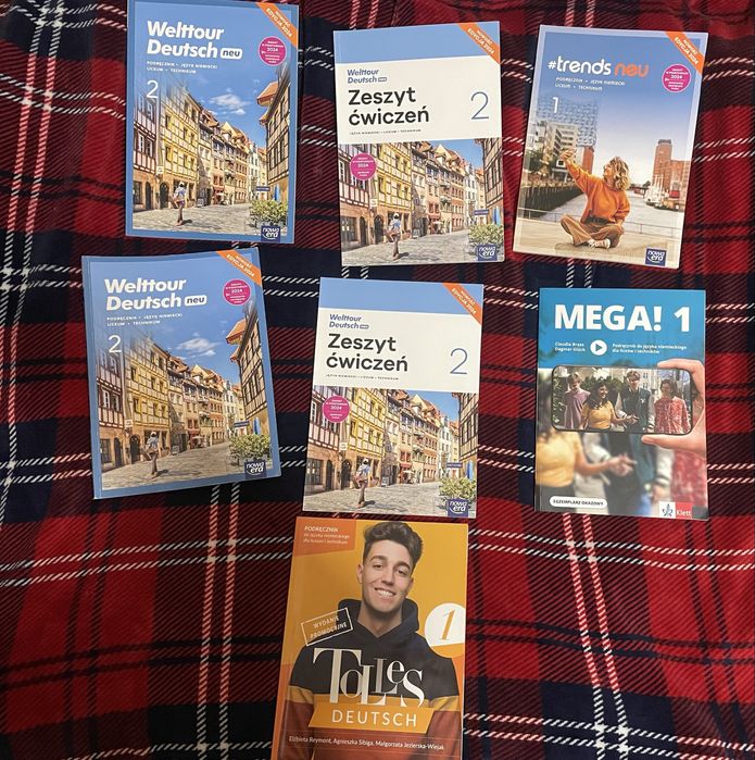 Podręcznik(40)Ćwiczenia(25)Trends neu 1,Welltour Deutsch 2,MEGA,TOLLES