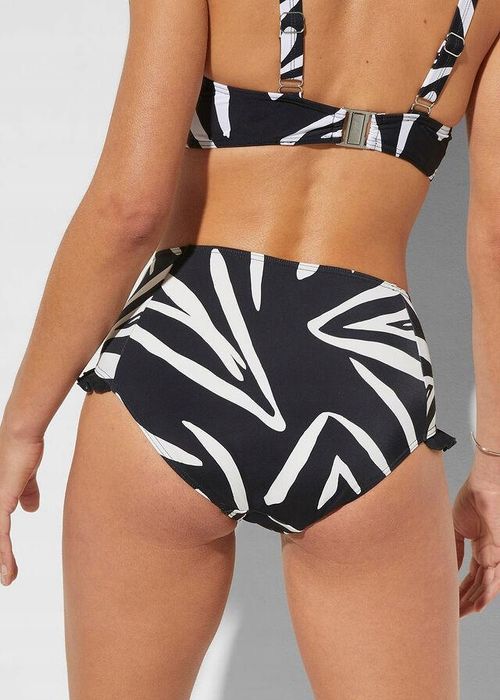 B.P.C figi bikini czarne w białe wzory maxi r.38