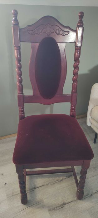 Stół drewniany rozkładany 180(240)x90 i 6 krzeseł