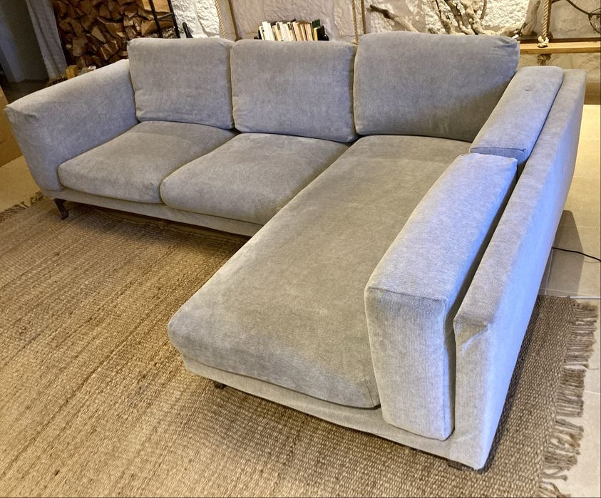 Ikea Nockeby sofá 3 lugares com chaise longue