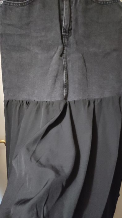 Джинсова спідниця з фатіном сіткою