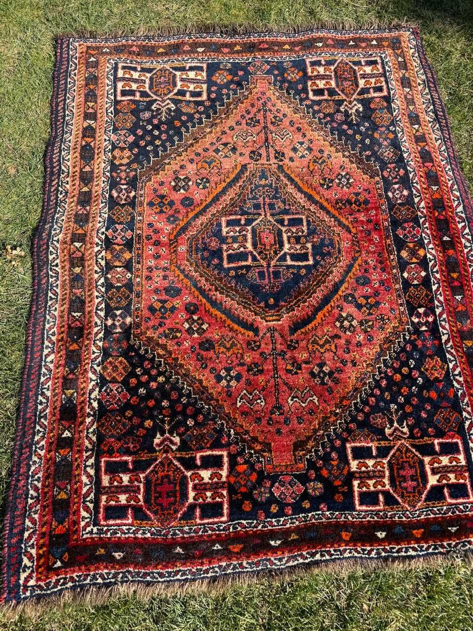 Kaszmirowy wełniany r.tkany dywan perski Shiraz 170x125 galeria 7 tys