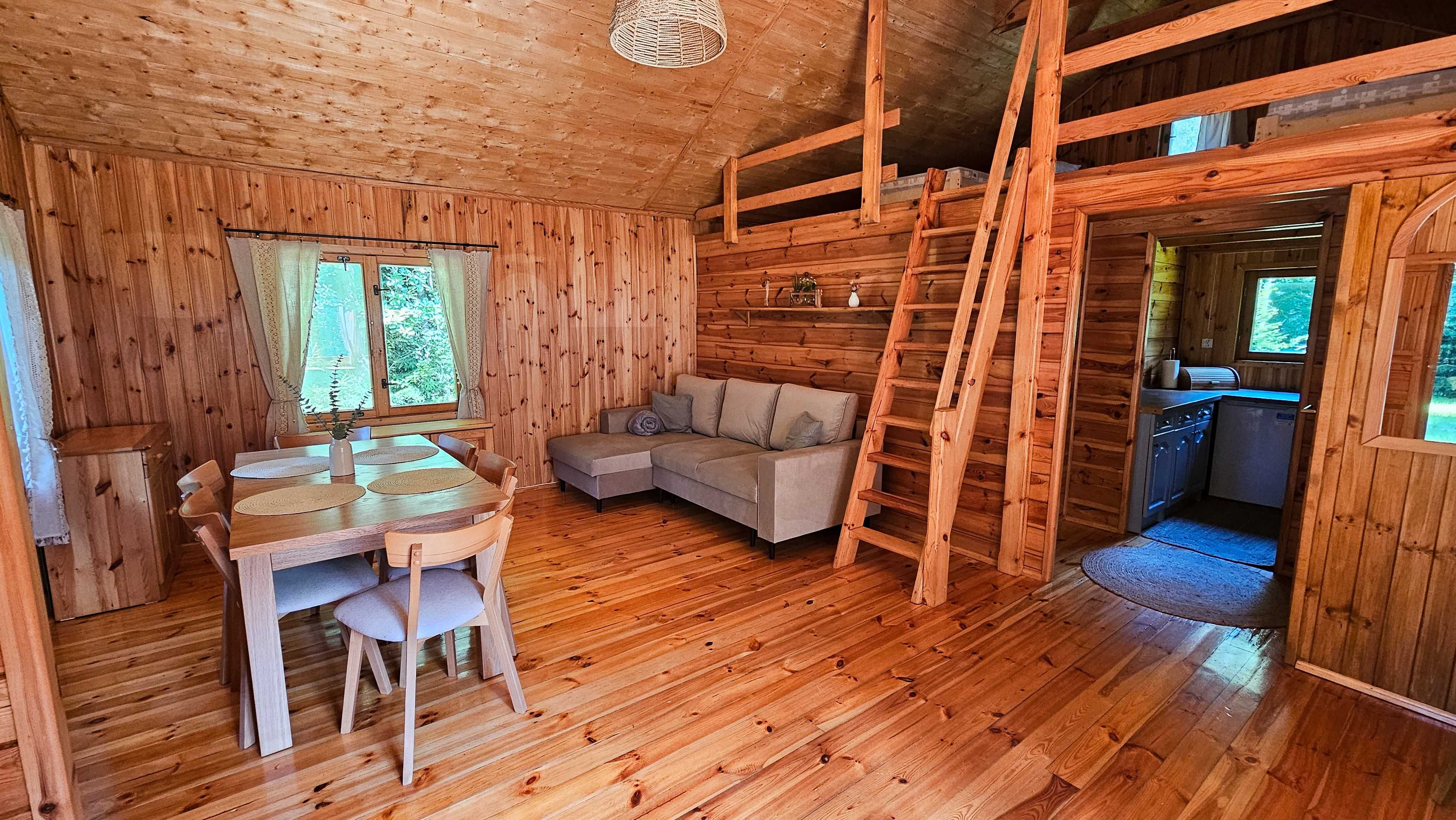 Domek nad jeziorem w lesie Starnin jacuzzi 7 min od HOSSOLANDU