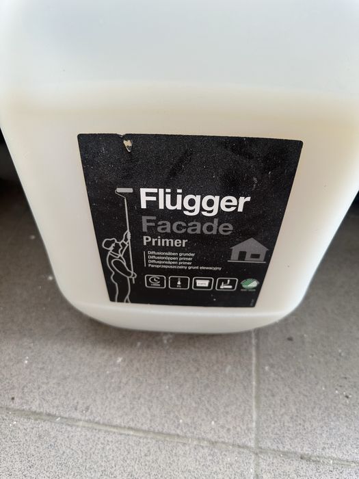 Flugger facade resist, farba do elewacji biala+ grunt