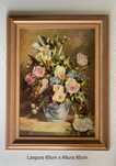 Quadro floral. Reprodução de óleo s/tela cores suaves