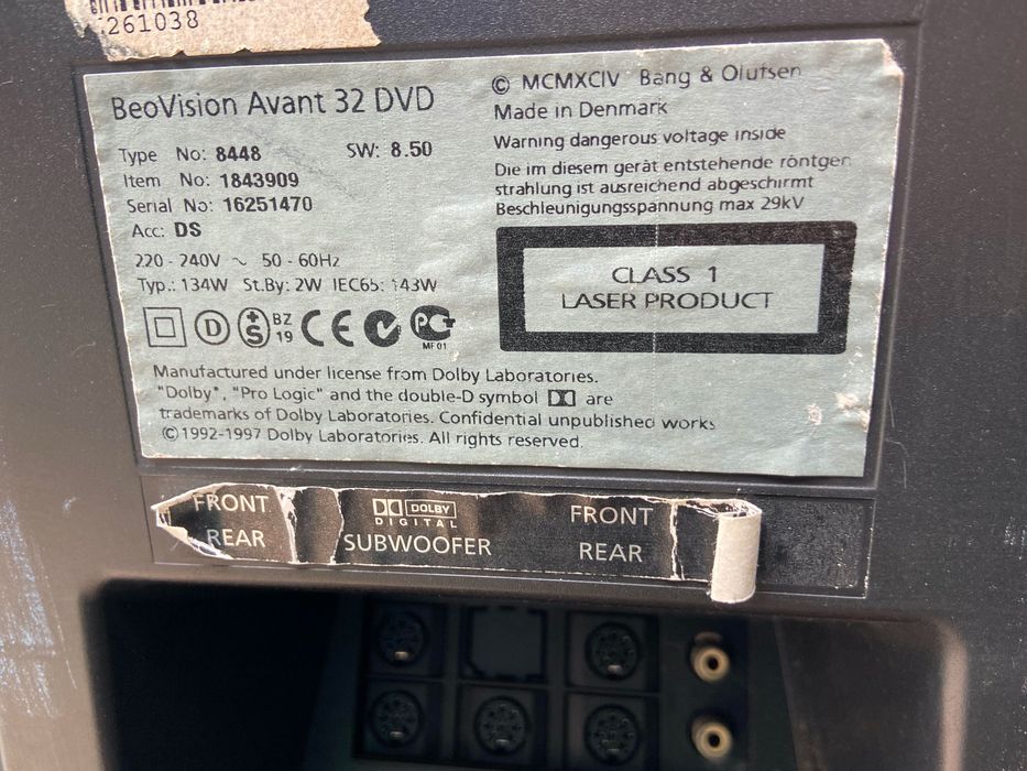 Televisão Bang & Olufsen Beo Vision Avant 28 e Avant 32 dvd