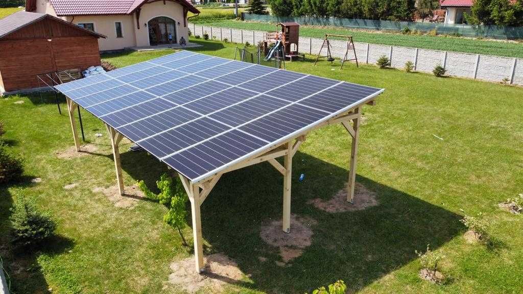 Wiata, Carport z fotowoltaiką 10,35 kWp i magazynem energii 5 kWh!