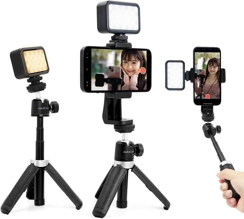 MAXCAM Dwukolorowa lampa wideo LED