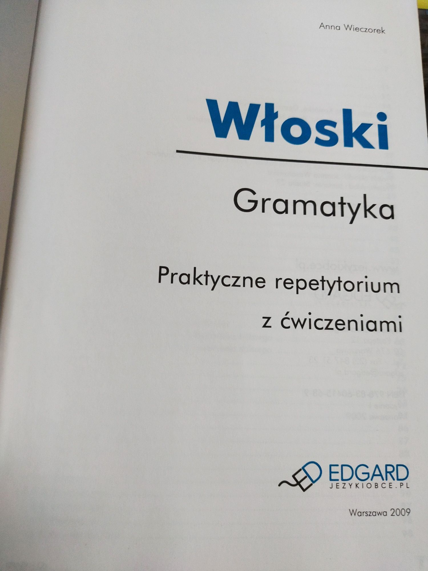 Włoski gramatyka wyd. edgard