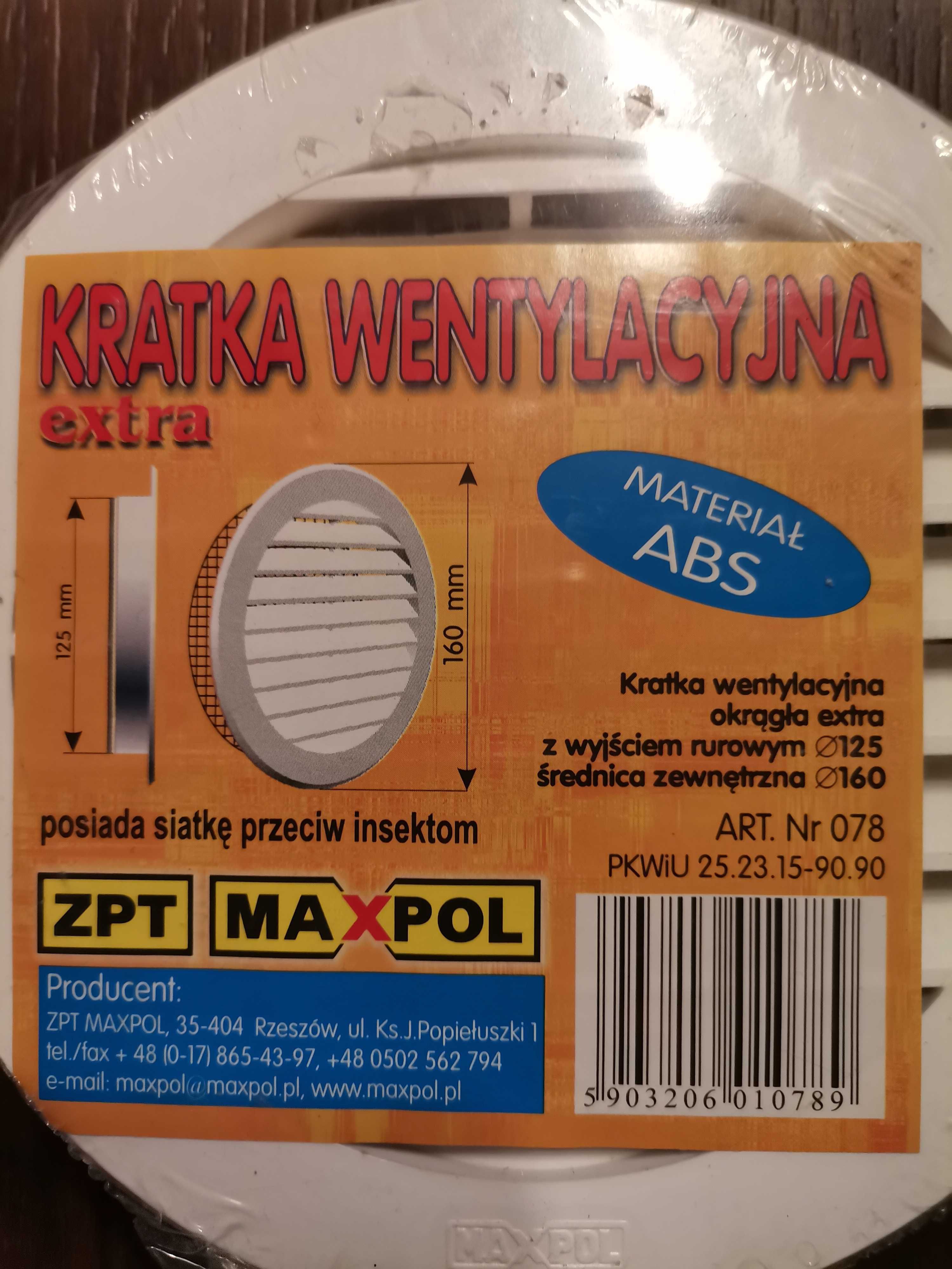 Kratka wentylacyjna okrągła