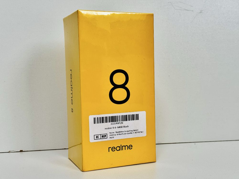 Новий телефон смартфон Realme 8 4/64GB Cyber Black  RMX3085