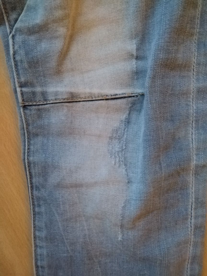 Jeansy jasne damskie M/L elastyczne