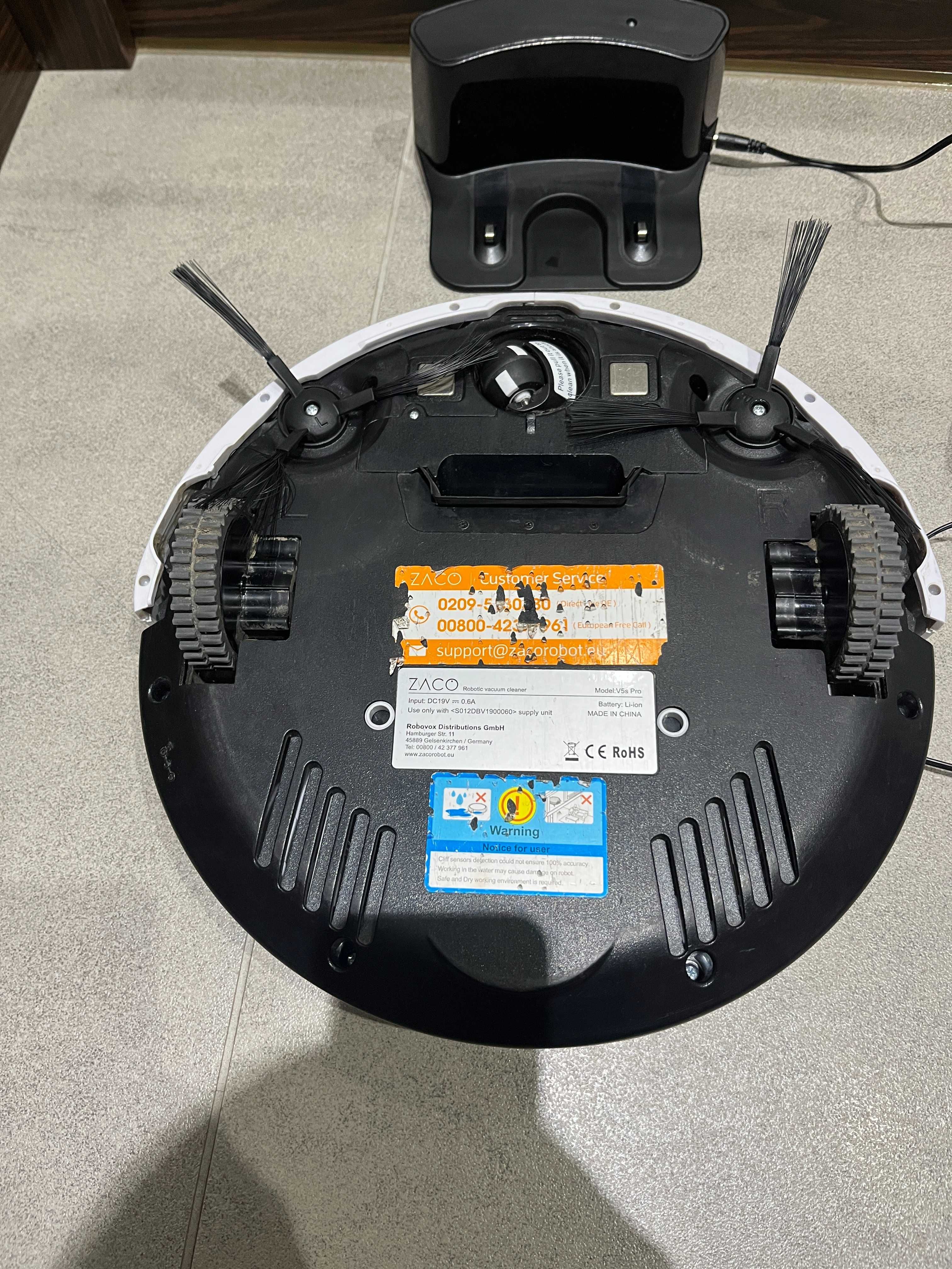ZACO V5sPro z funkcją mopowania, automatyczne odkurzanie, mopowanie