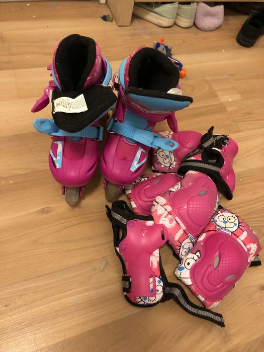 Patins de criança ajustáveis c/ proteções de segurança