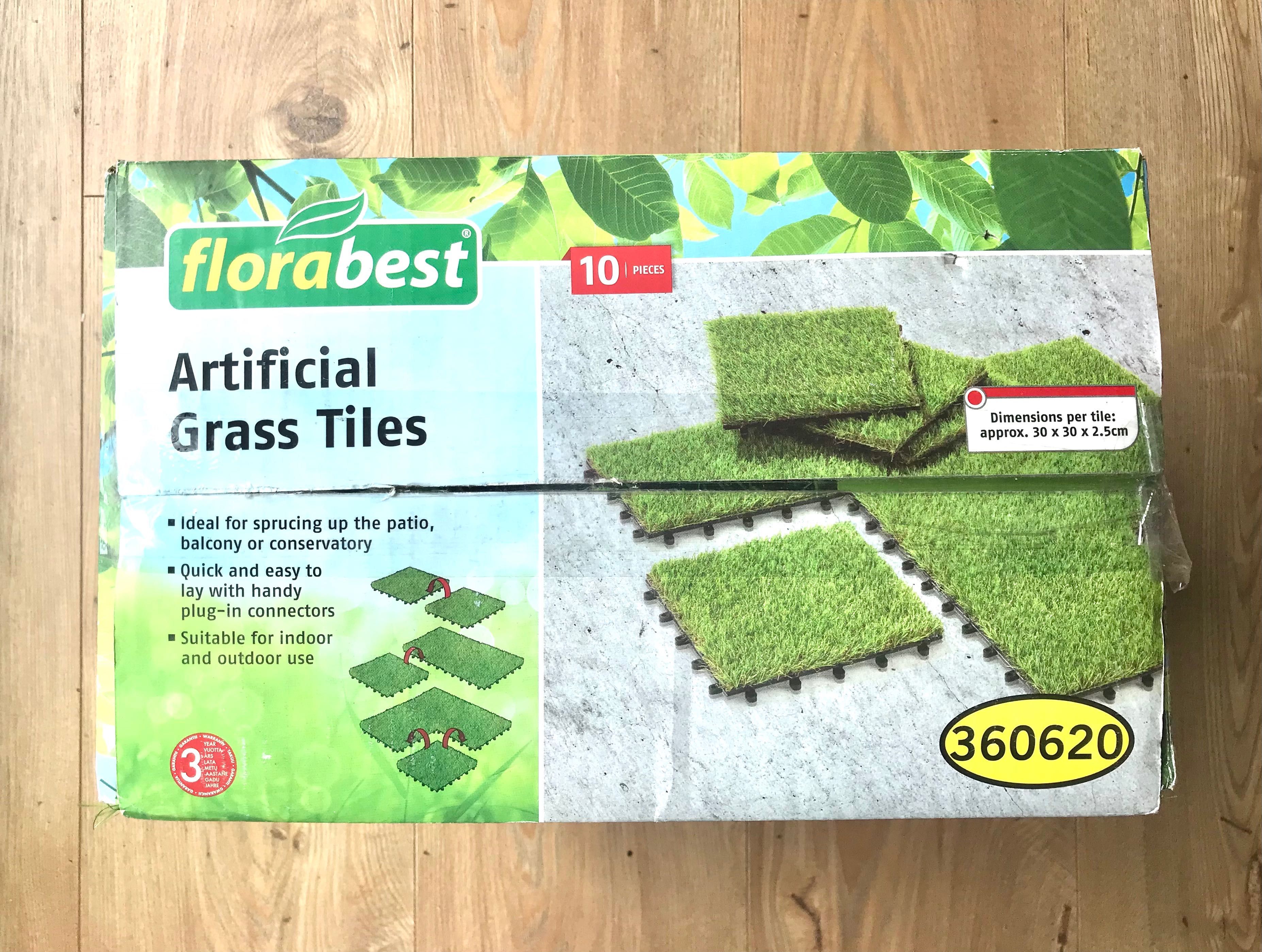 Sztuczna trawa płytkach kafelki artificial grass tiles Florabest NOWA