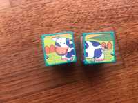 2 cubos Imaginarium com 6 animais
