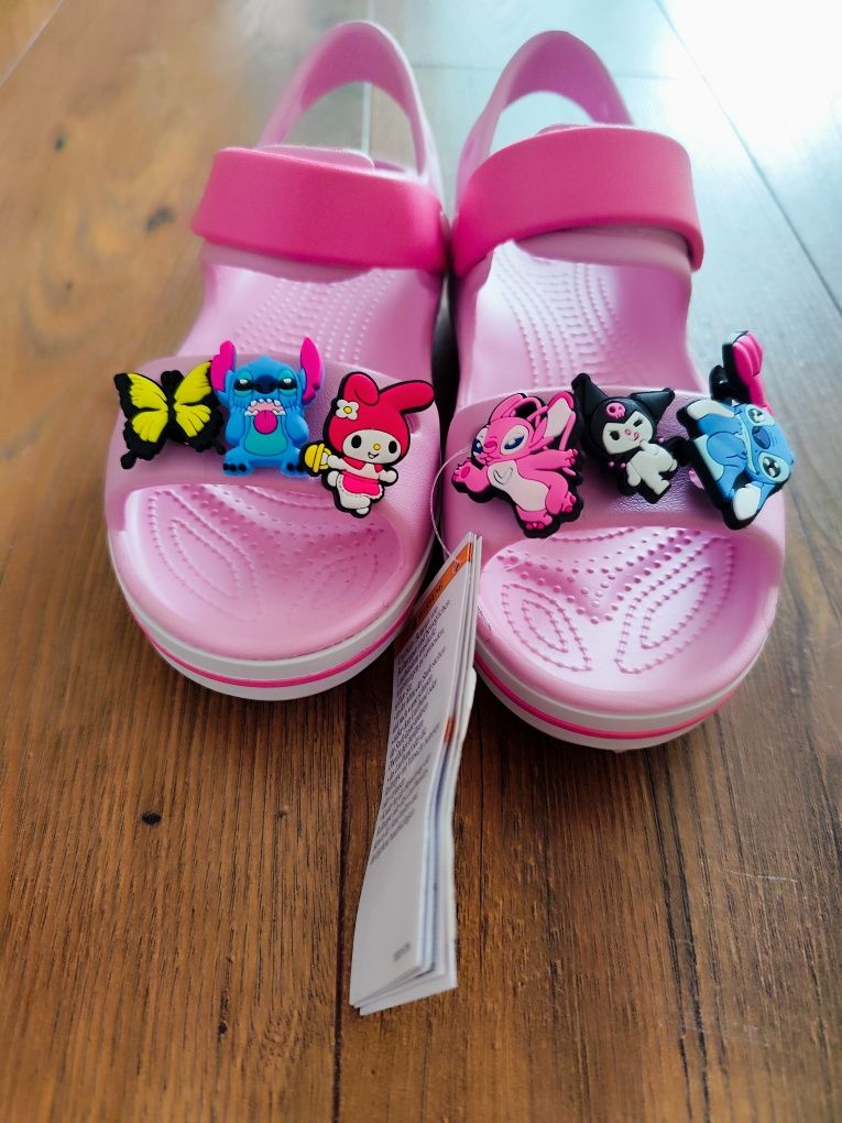 Crocs J1 32 33 sandały gumowe do wody Stitch angel kuromi