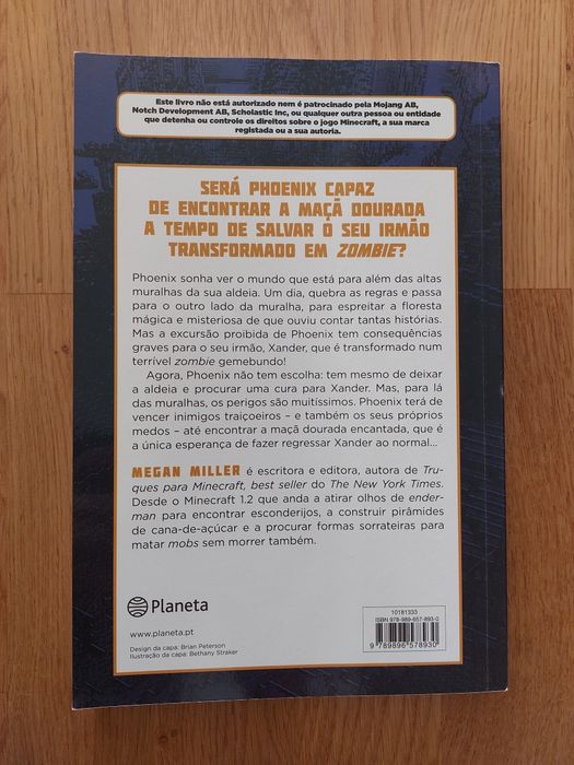 Livro Minecraft Em Busca da Maçã Dourada