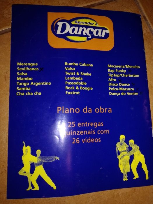 Danças de Salão, 12 em video VHS, 7 ainda seladas - preço de cada uma
