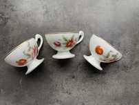 Filizanki przedwojenne Ćmielów Empire Porcelana Art Deco