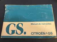 Manual raro de instruções do Citroën GS 1970
