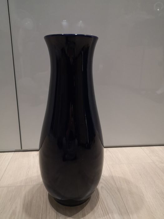 Nowy wazon, duży gliniany, ceramiczny, granatowy