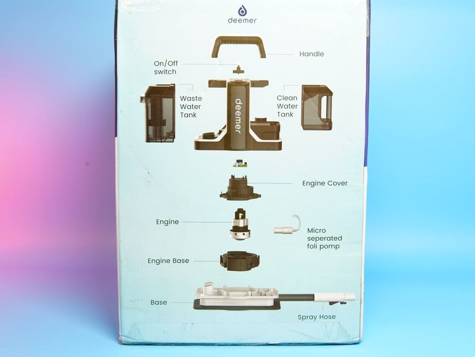 Пылесос Deemer для влажной уборки, чистки обивки, мощность 750 Вт, эфф