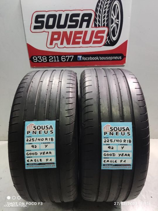 2 pneus semi novos 225-40r18 goodyear - oferta dos portes 120 EUROS