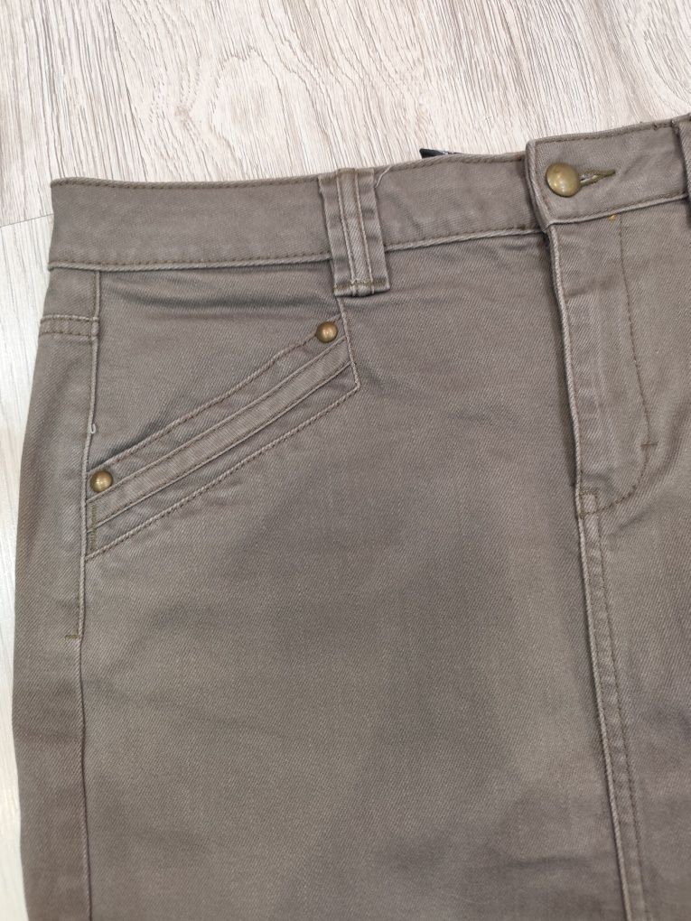 Spódniczka brązowa jeans ołówkowa H&M L