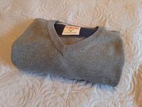 Sweter w serek szary Cottonfield