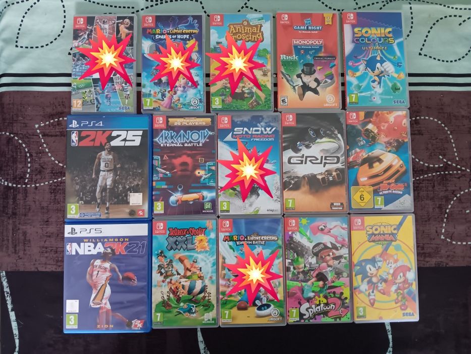 Jogos Nintendo Switch/PlayStation 4 e 5 / Nintendo ds e 3ds