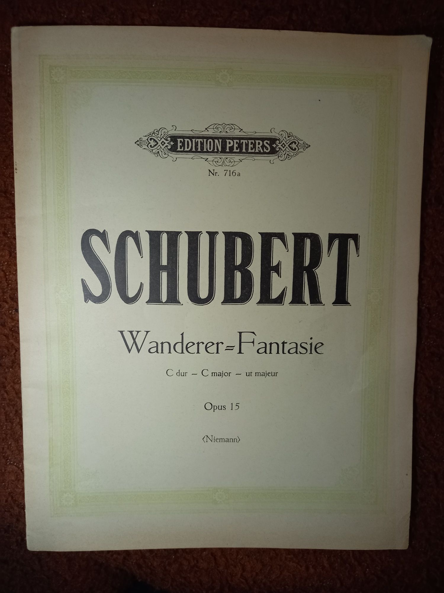 Ноты Schubert Шуберт Fantasie Фантази Edition peters книга петерс ноти