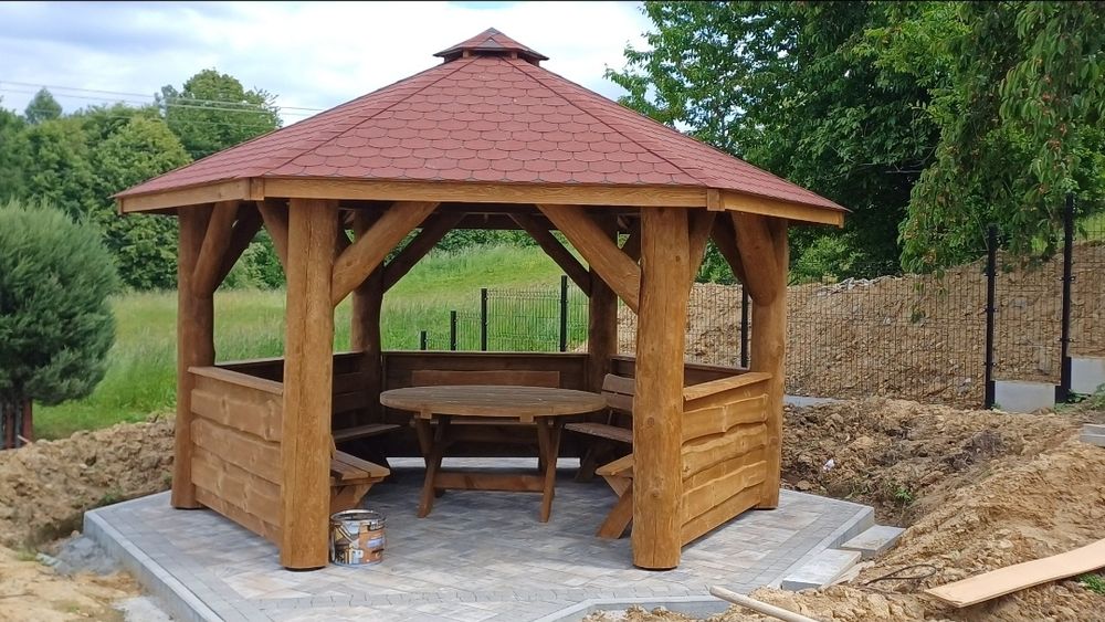 Altana.Altany z bali.Altany ogrodowe.