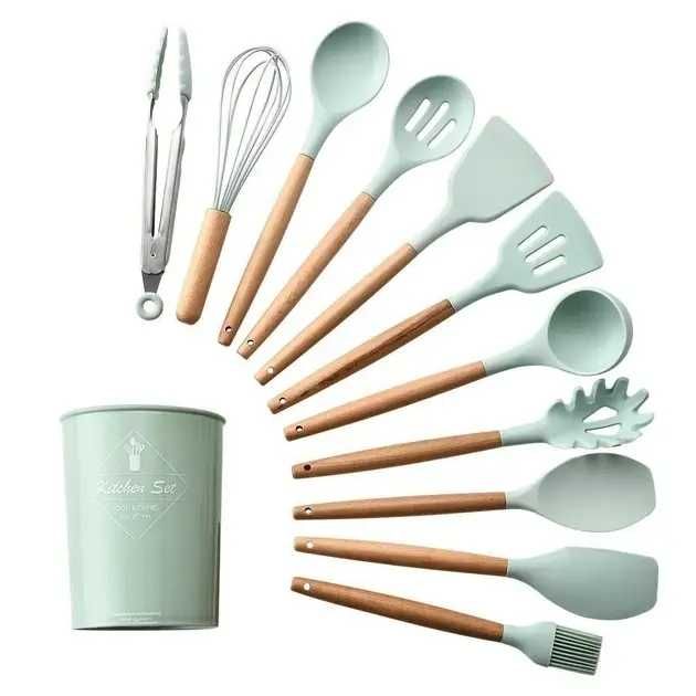 Kitchen Set, 12 в 1 Силиконовые аксессуары для кухни с подставкой