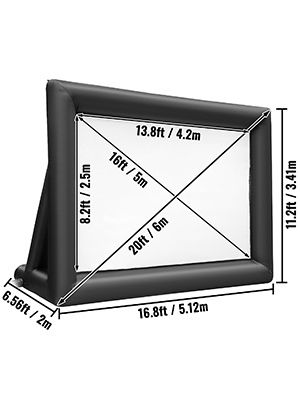 Tela de projeção insuflável Kit completo