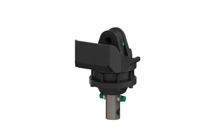 Rotator hydrauliczny 3T / trzpień / wysoka osłona przewodów / obrót